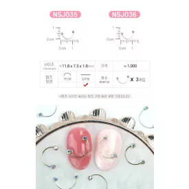 JELLO JELLO Charm halfmoon with stone NSJ036
