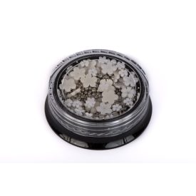 The Nail PRO Perlen Nageldekoration Silber Mix