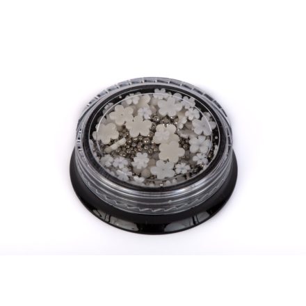 The Nail PRO Pearl Nail Decoration Silver Mix
