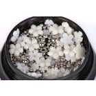 The Nail PRO Pearl Nail Decoration Silver Mix